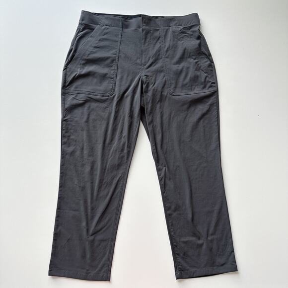 NWT Eddie Bauer Women's Horizon High-Rise Crop Pants Dark Smoke - Picture 1 of 7